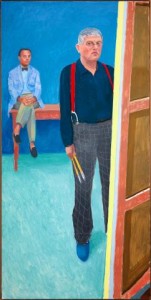 David Hockney, Self Portrait with Charlie, 2005. 