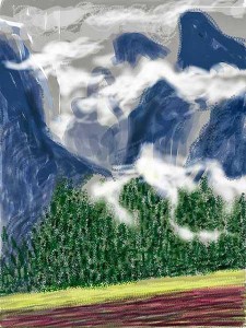 David Hockney, Yosemite II, October 5th 2011