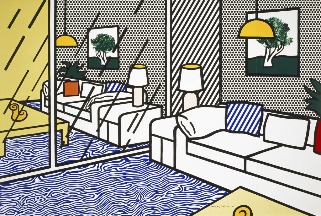 Wallpaper with Blue Floor Interior, 1992